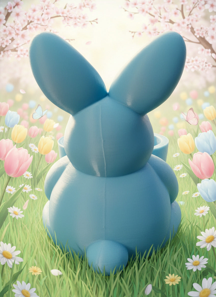 Bunny with Candy Holder - Blue