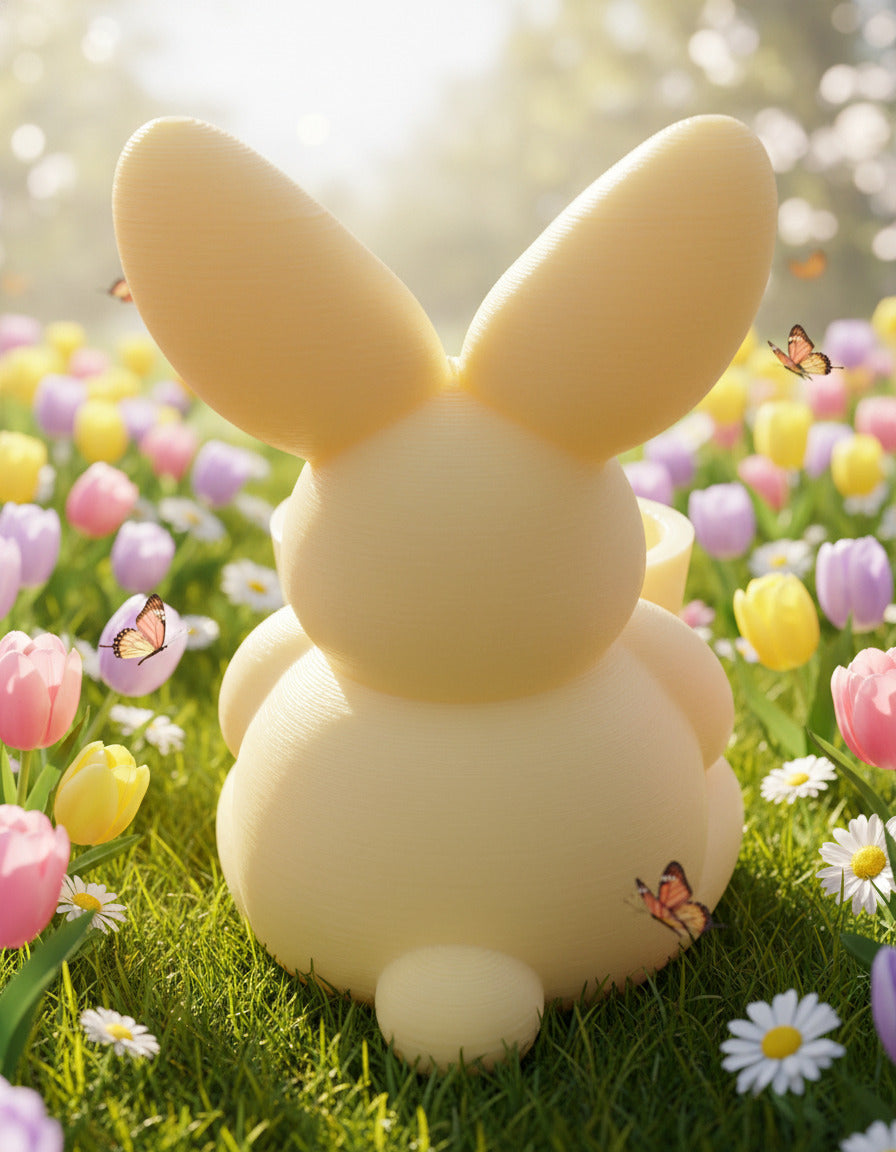 Bunny with Candy Holder - Yellow