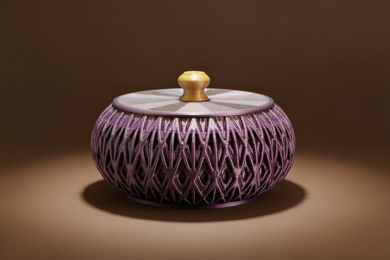 Jewlery/Gift Box (Abstract) - Purple Silk
