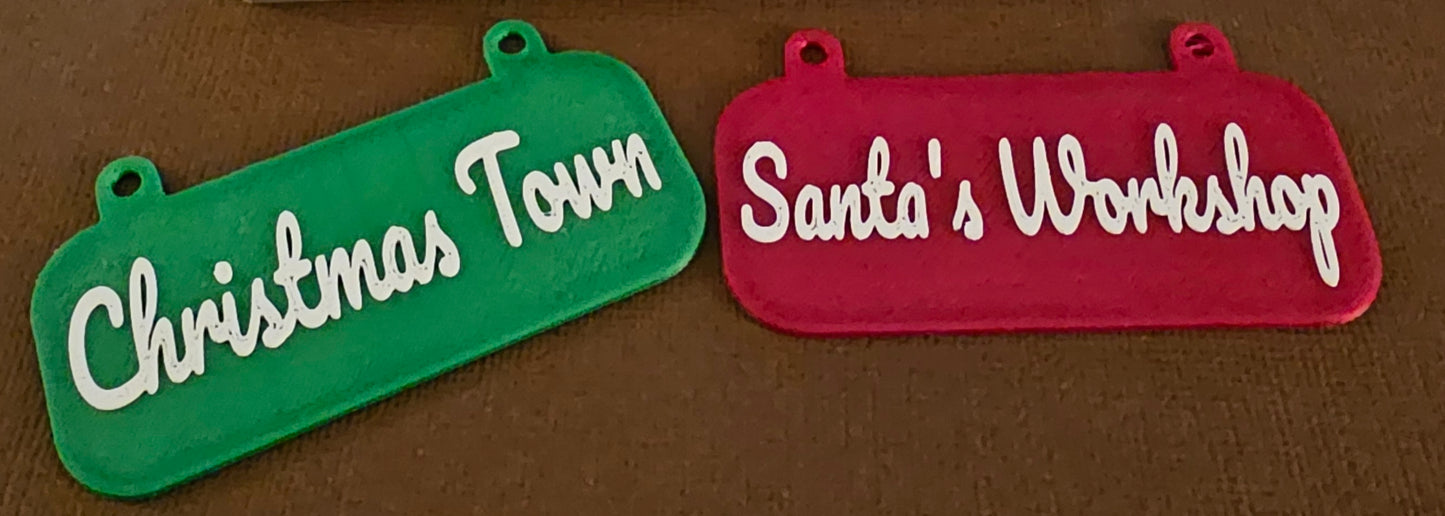 Decorative Tabletop Christmas Signs