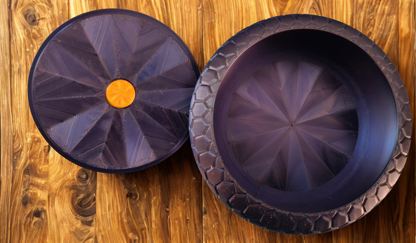 Jewlery/Gift Box (Honeycomb) - Purple Silk