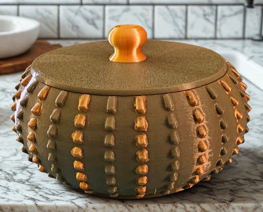 Jewlery/Gift Box (Crocodile) - Green with Gold Accents