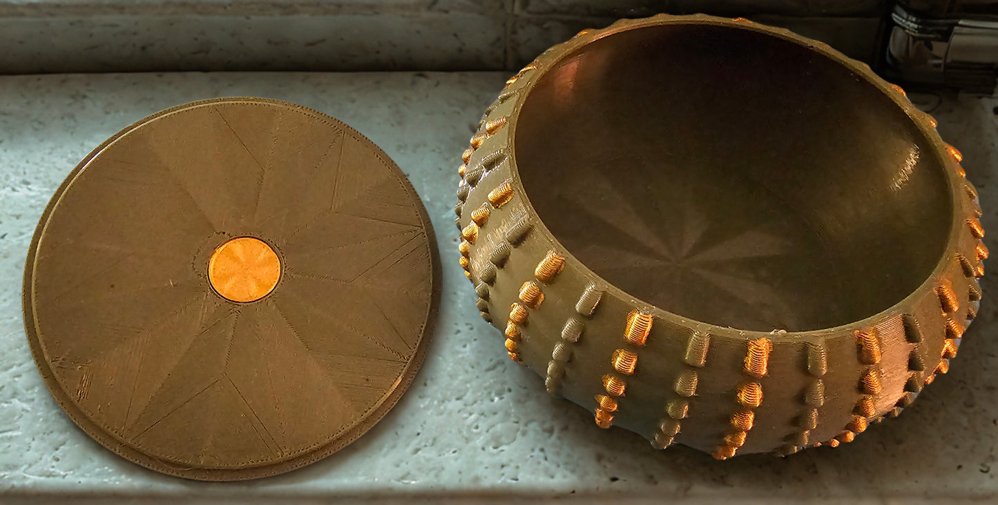 Jewlery/Gift Box (Crocodile) - Green with Gold Accents