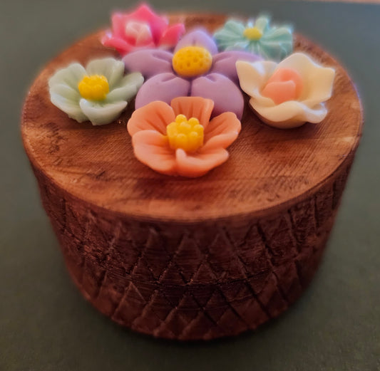 Floral Trinket Box & Container (Set of 2)