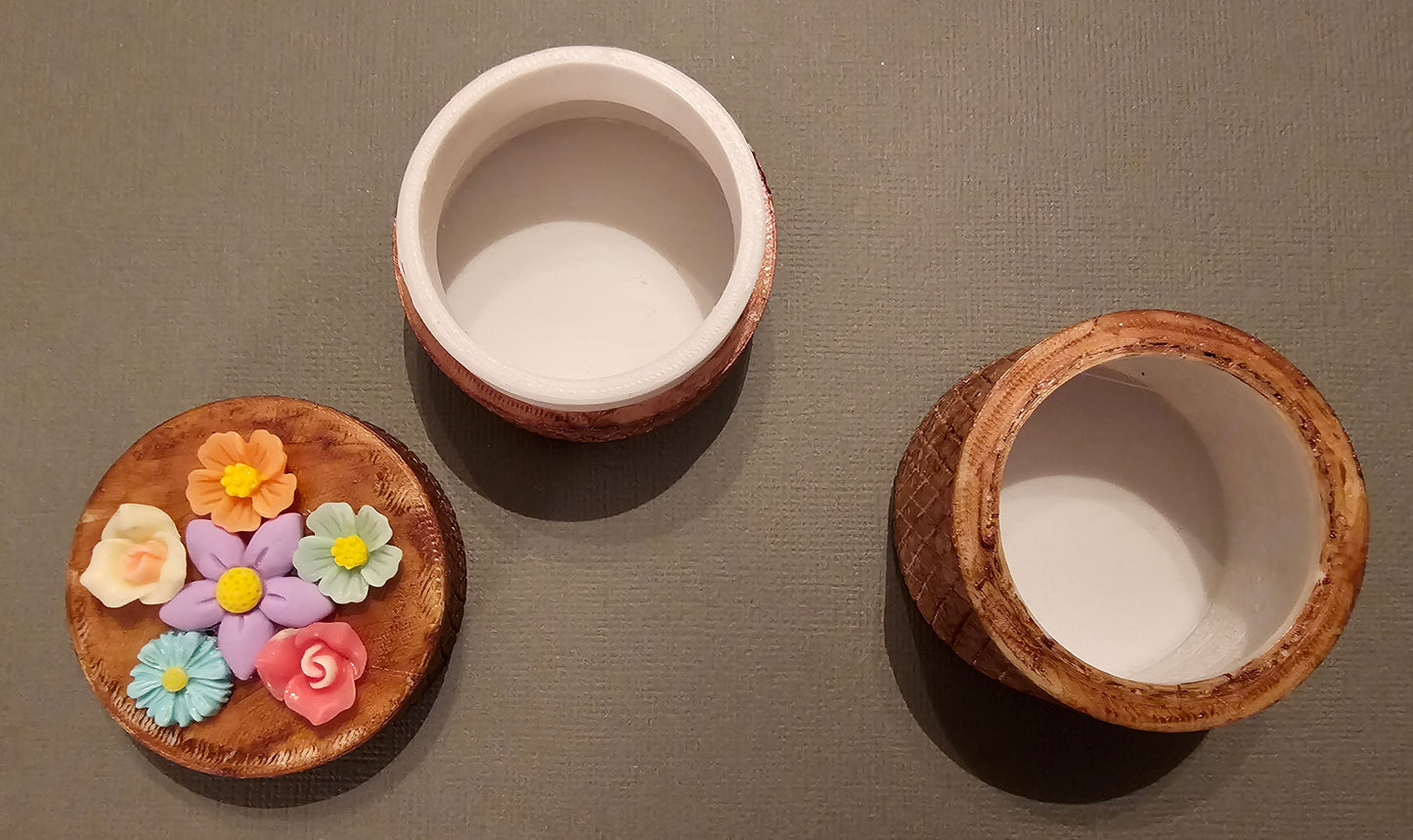 Floral Trinket Box & Container (Set of 2)