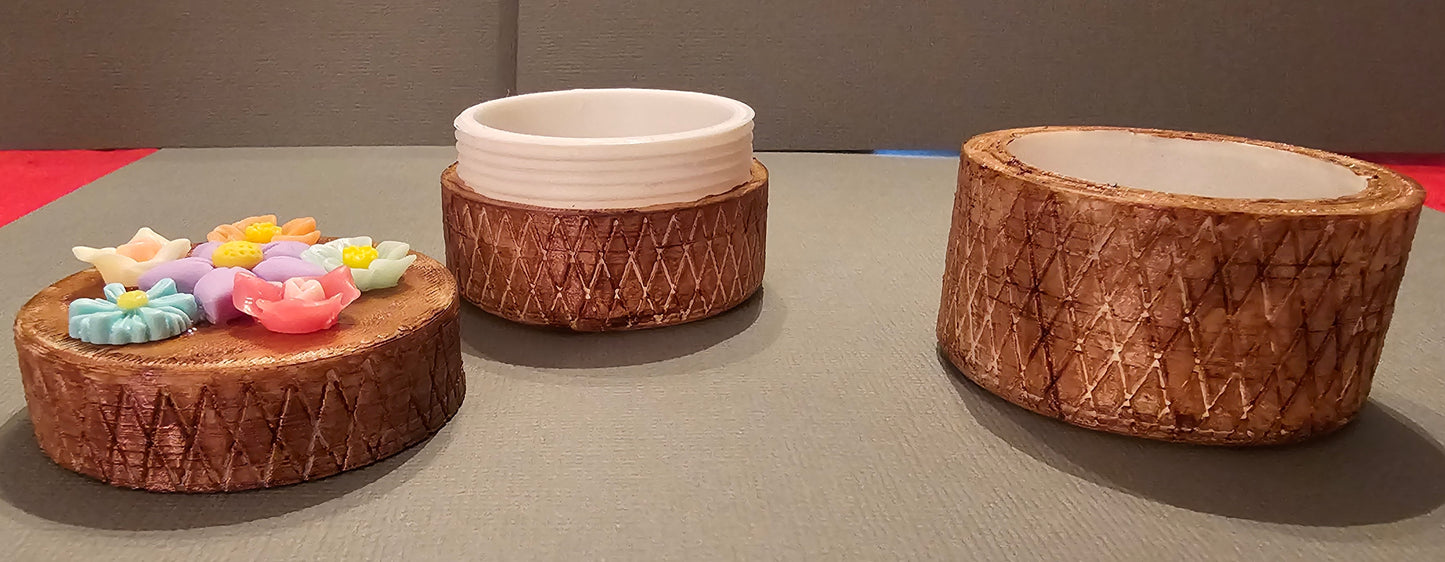 Floral Trinket Box & Container (Set of 2)