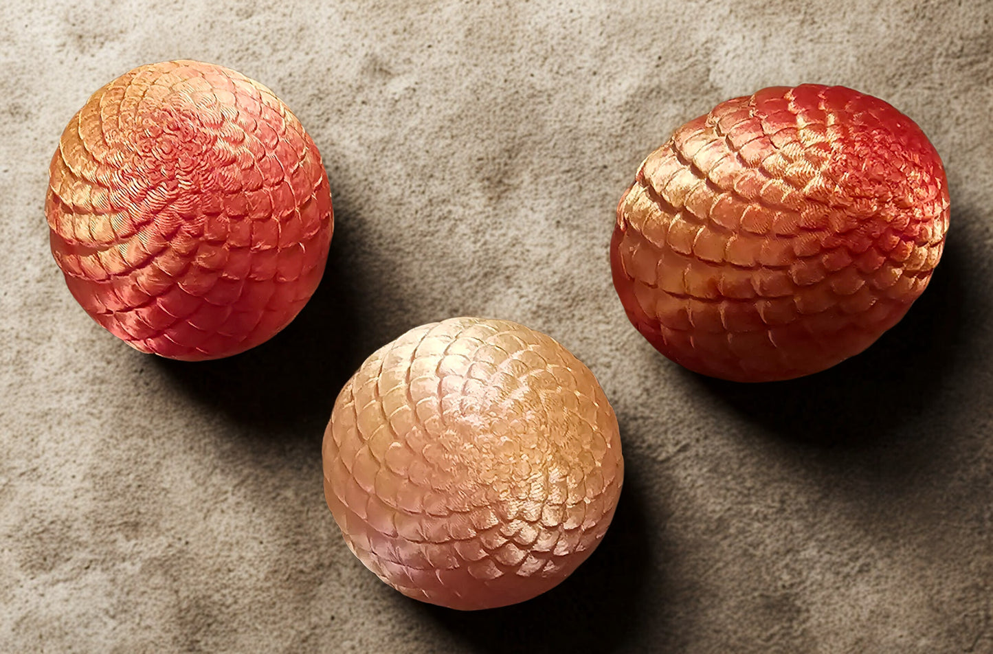 Dragon Eggs - Goldish Pink & Copper Gold (Set of 3)
