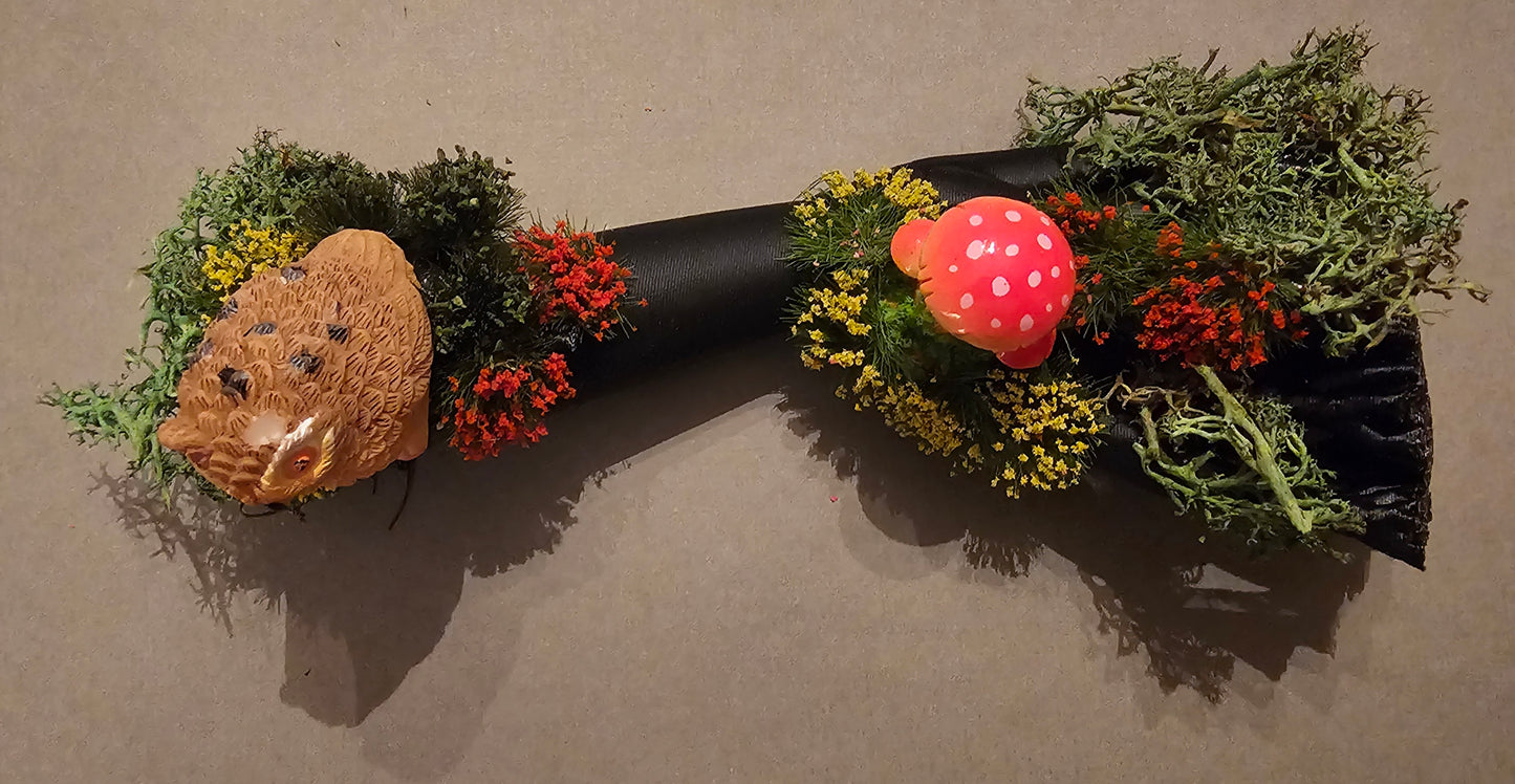 Owl Perching on Small Log