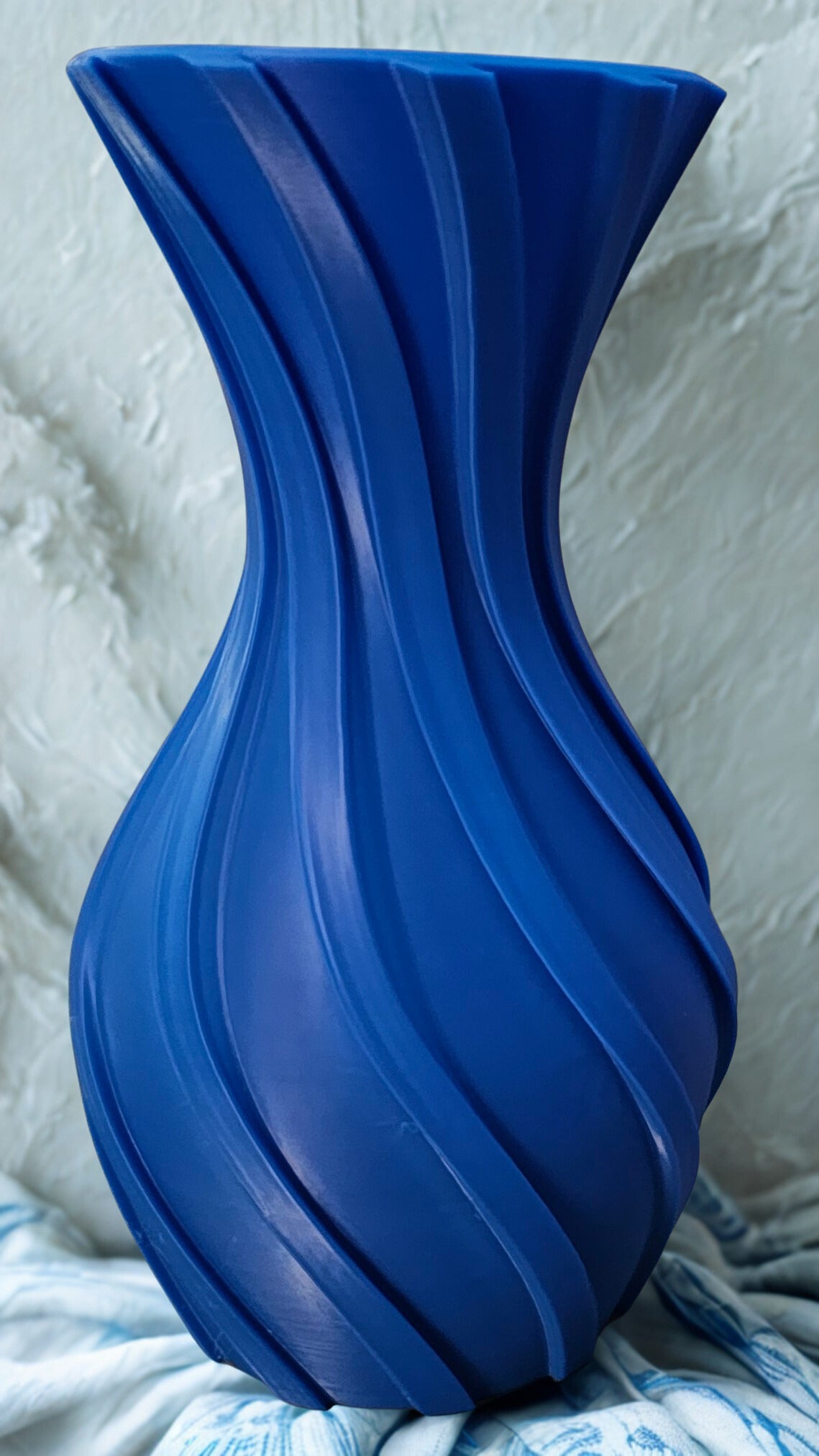Blue Twisted Vase