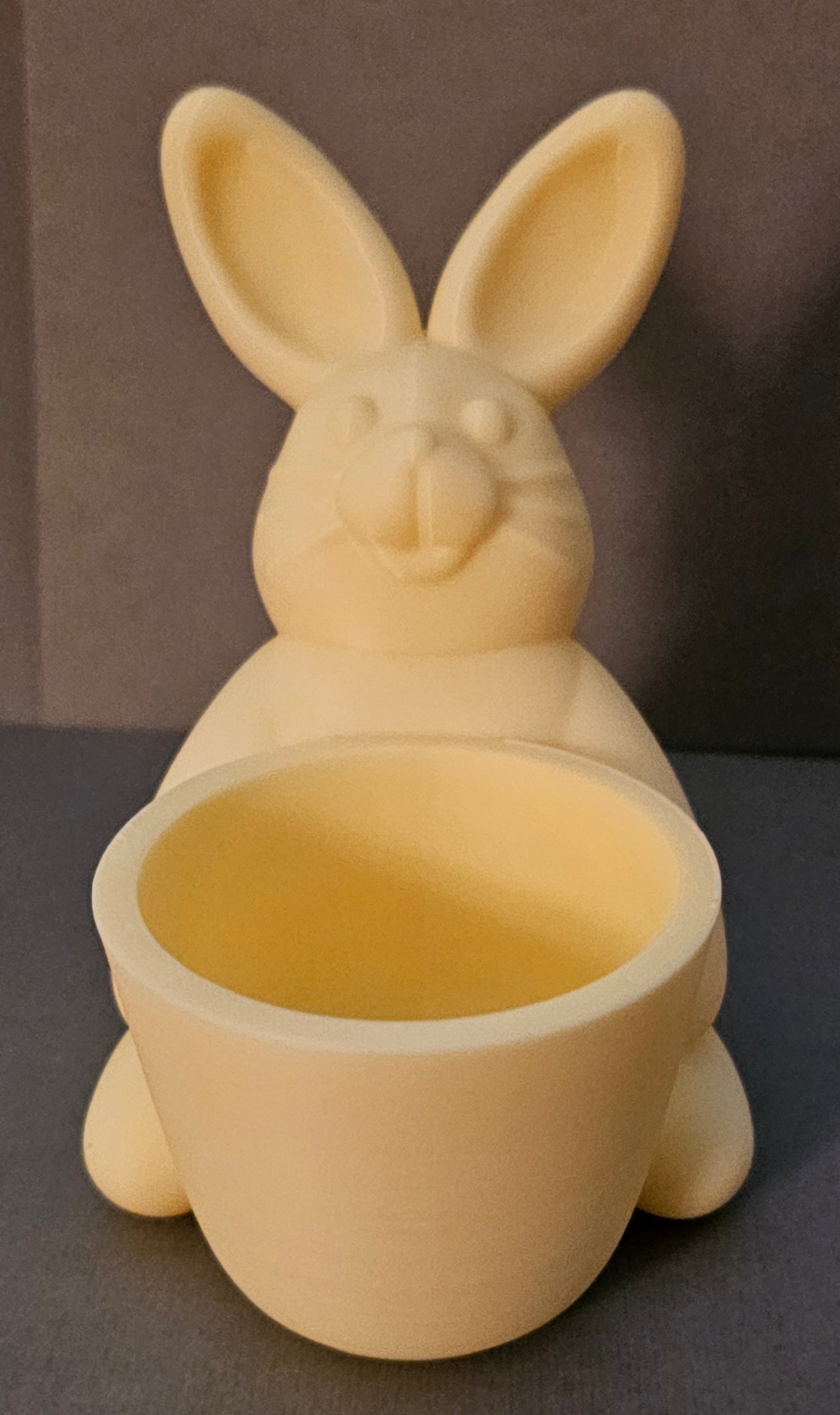 Bunny with Candy Holder - Yellow