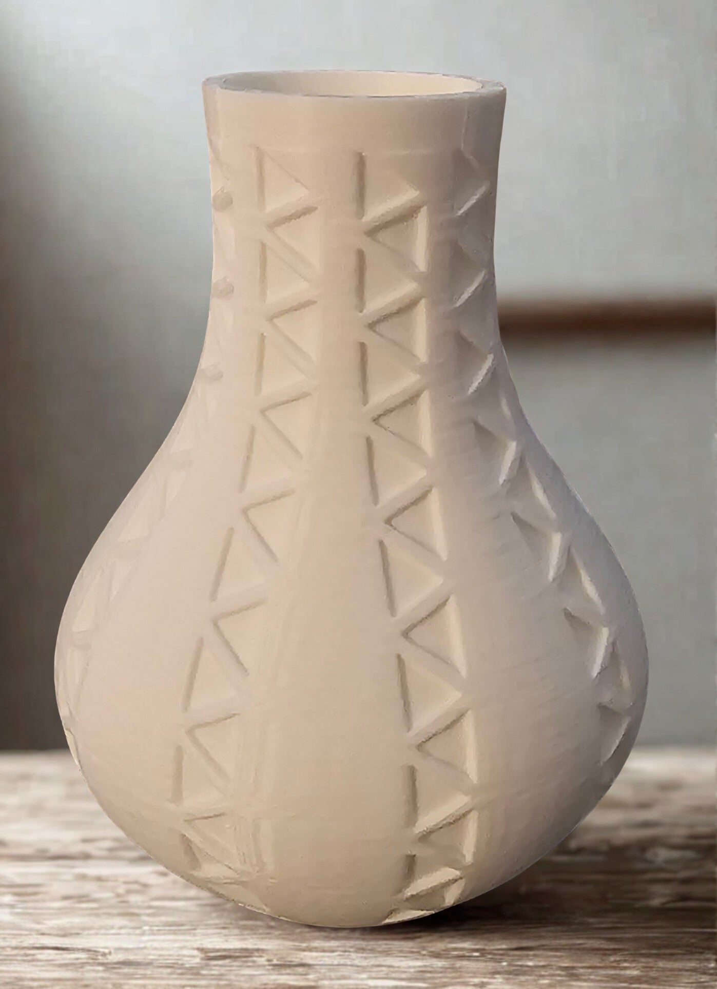 Southwest Vase in White