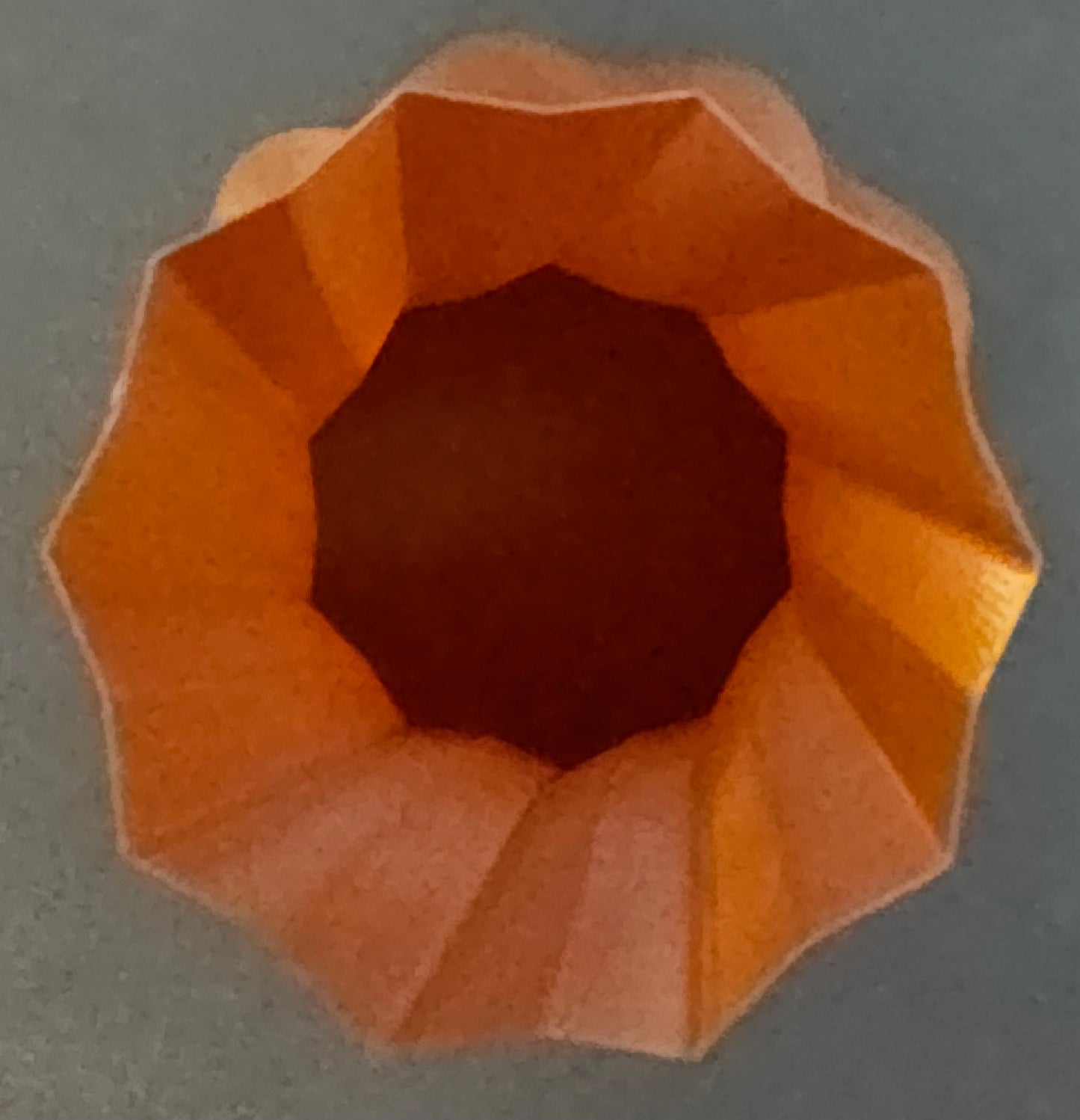 Copper Colored Twisted Silk Vase