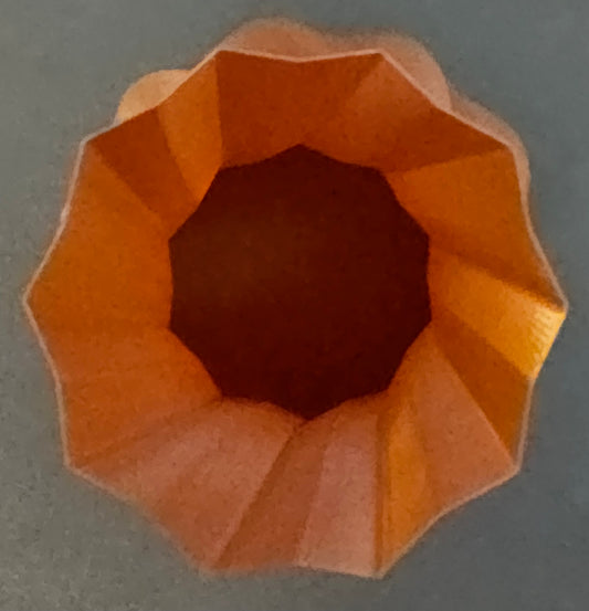 Copper Colored Twisted Silk Vase