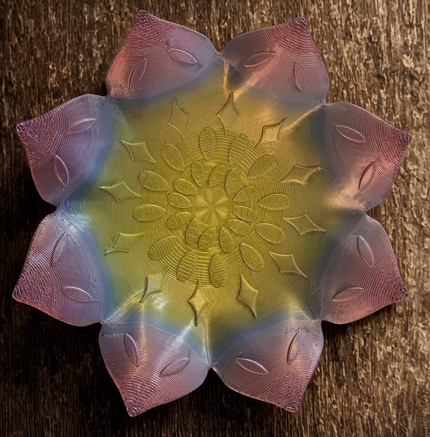 Blue/Purple/Gold Lotus Jewelry & Keys Dish