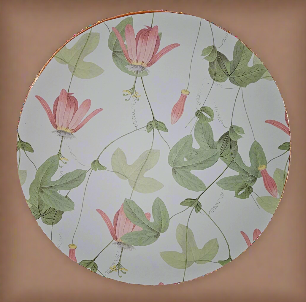 Wall Art - Tree of Life (Peachy-Pink Silk with Floral Background)