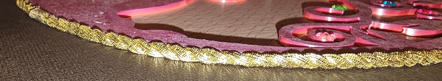 Wall Art - Tree of Life (Purplish/Pink with Pink Cardstock Background)