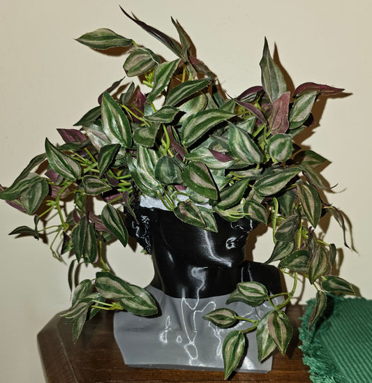 Michelangelo's 'David' Floral Arrangement - "Wandering Jew" Silk Plant