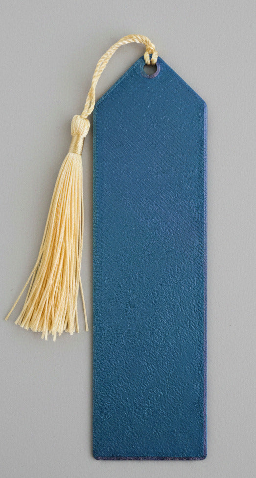 Bookmarks - Blue Floral w/ Gold Tassel (Set of 4)