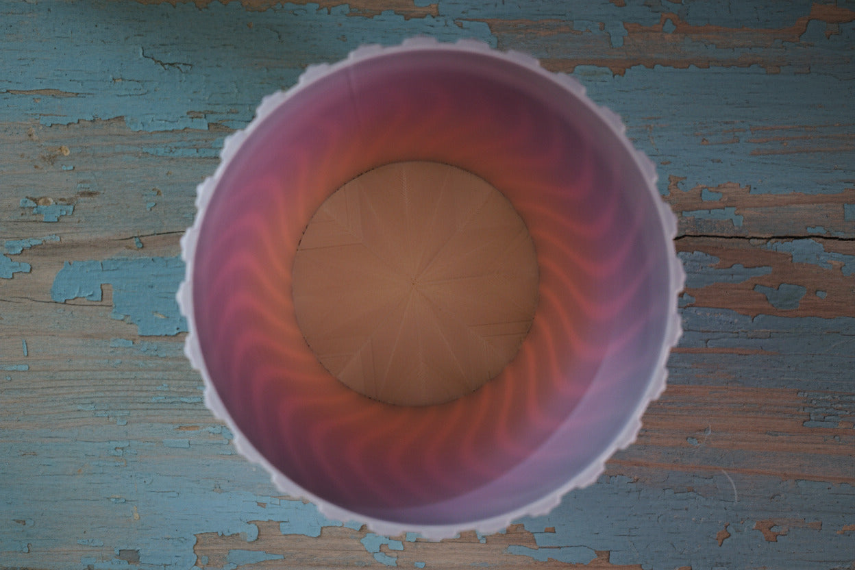 Storage Container Jar - Wavy Lines (Peach/Pink/Purple)