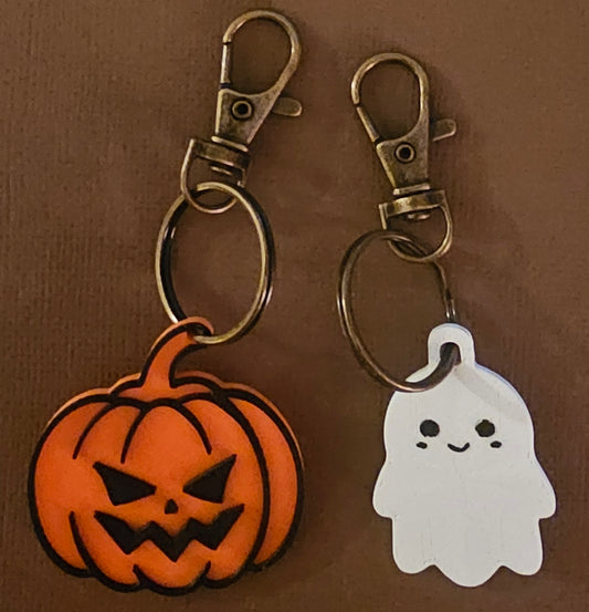 Keychain - Halloween Pumpkin & Ghost (set of 2)