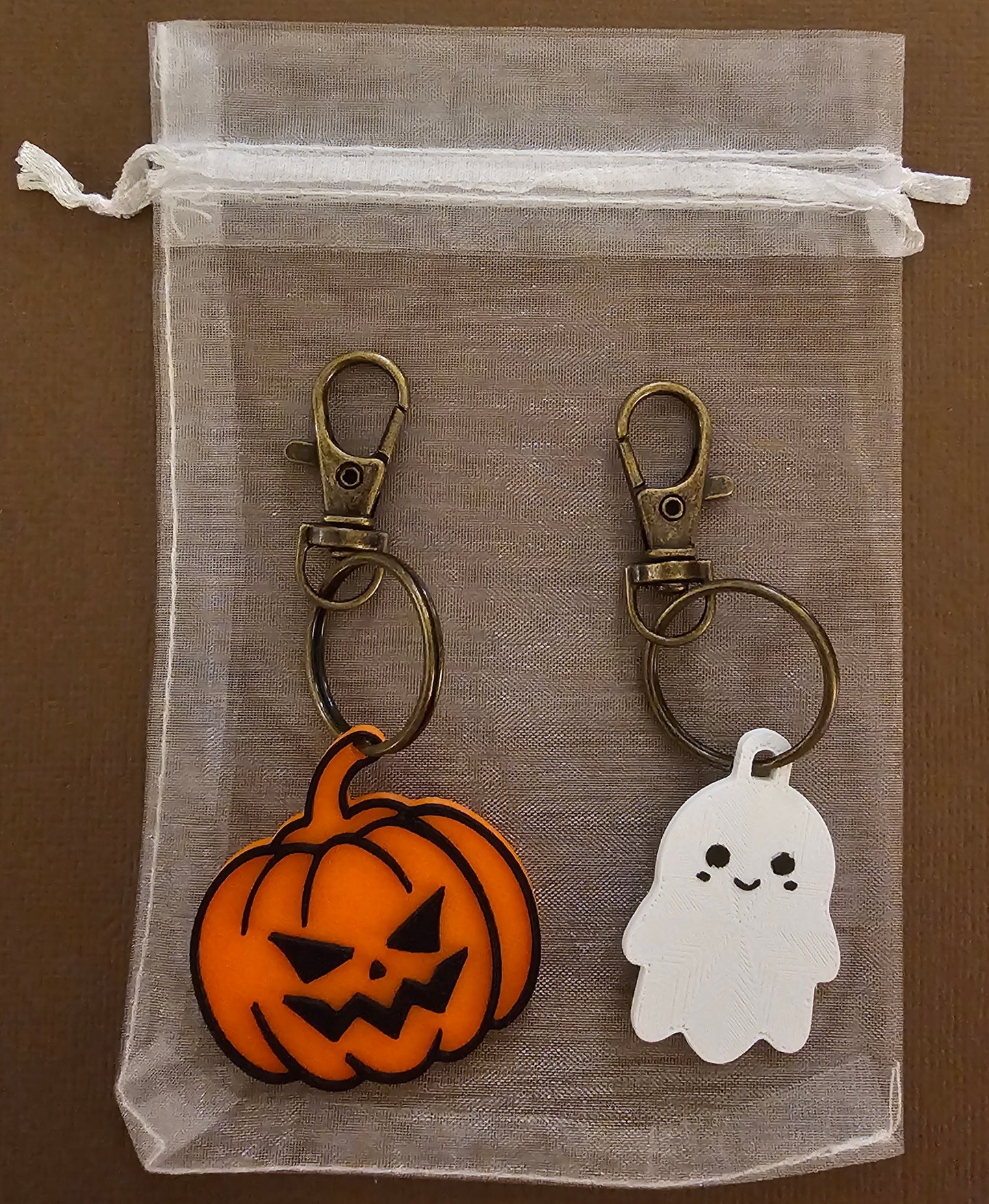 Keychain - Halloween Pumpkin & Ghost (set of 2)