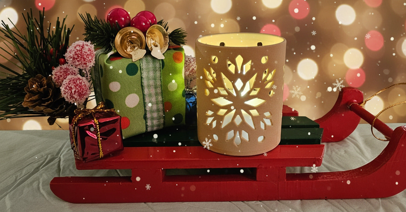 Christmas Sleigh w/ Gifts & Tealight