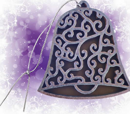 Christmas Scrolling Bell Ornament