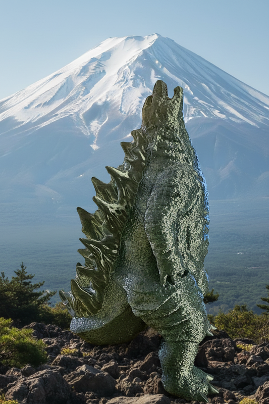 10" Godzilla in Blue/Green Silk