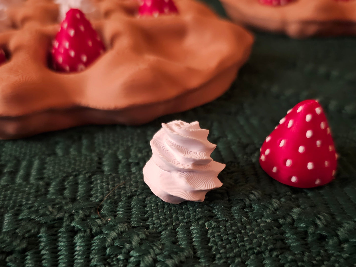 TIC-TAC-TOE: Waffle with Strawberries & Whipped Cream