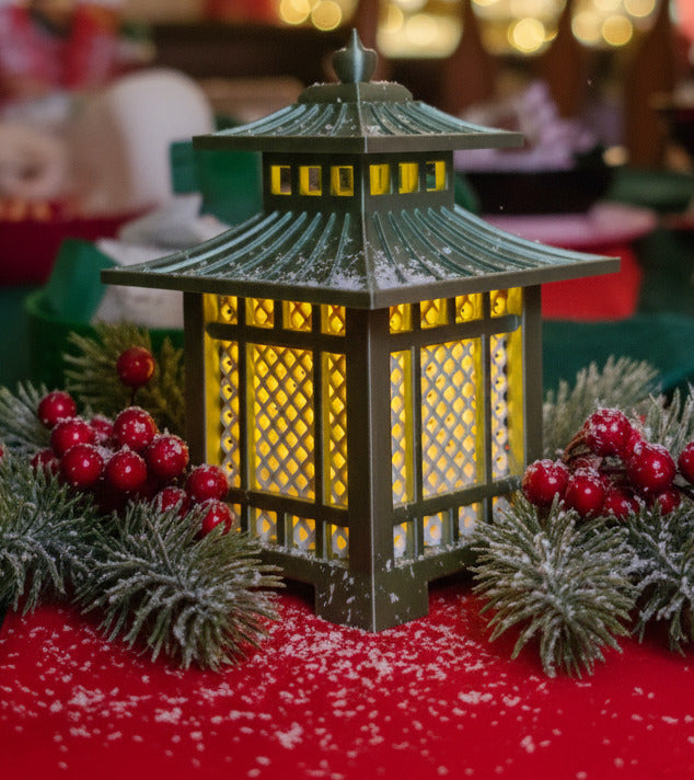 Tealight - Japanese Lantern (Green Silk)