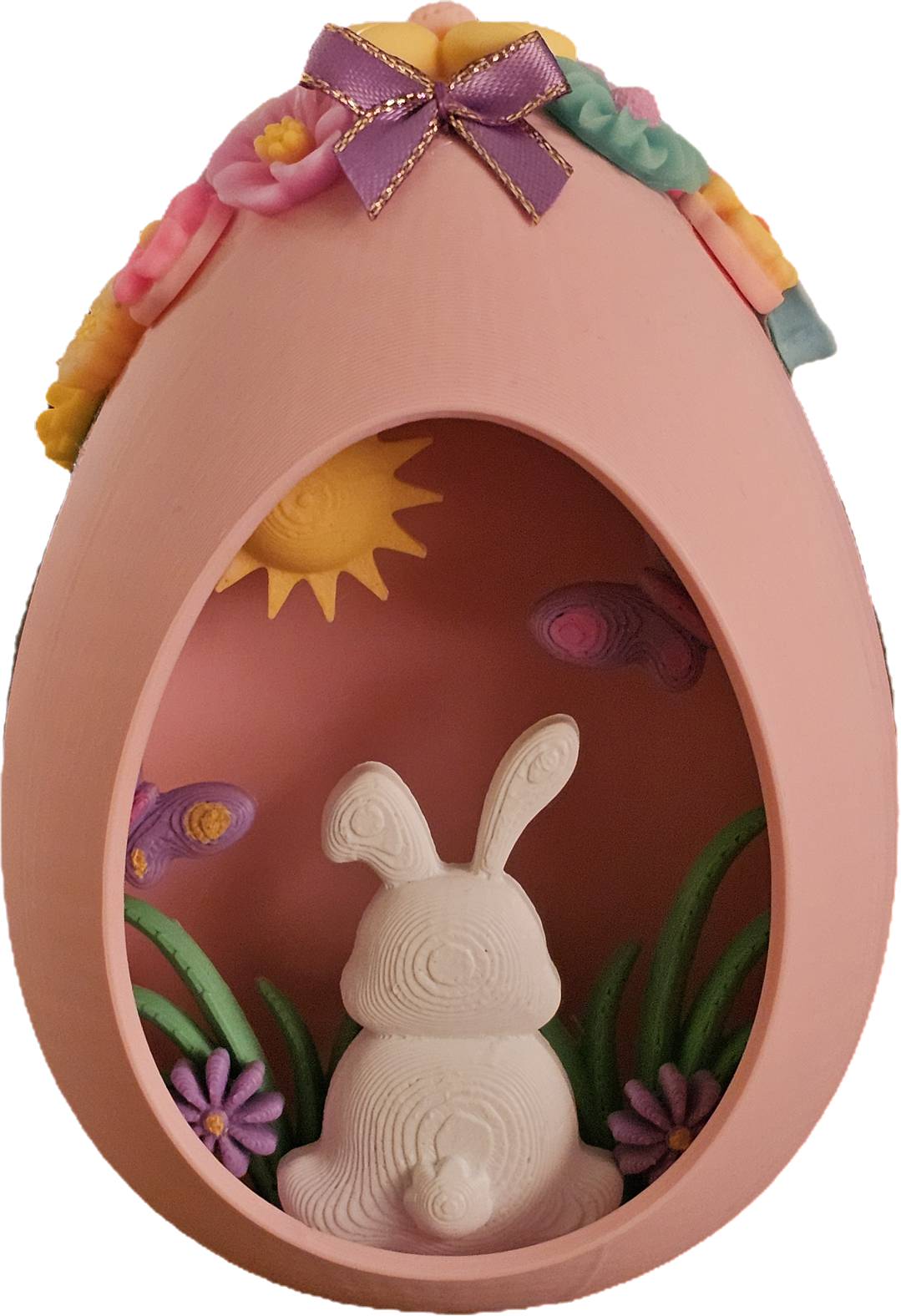 Embellished Egg Shadow Box - Pink