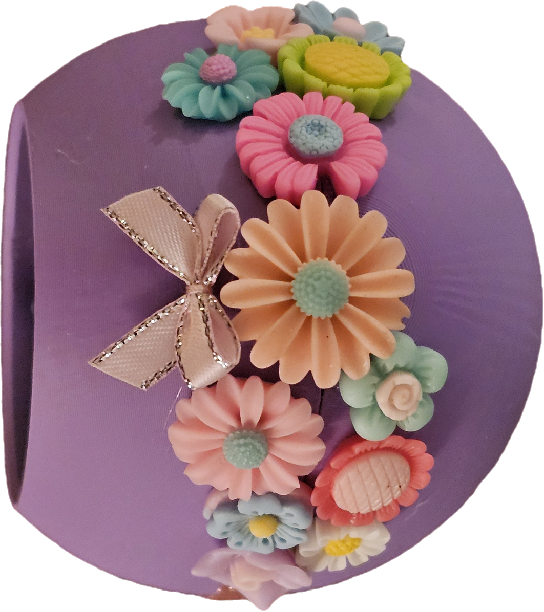 Embellished Egg Shadow Box - Purple