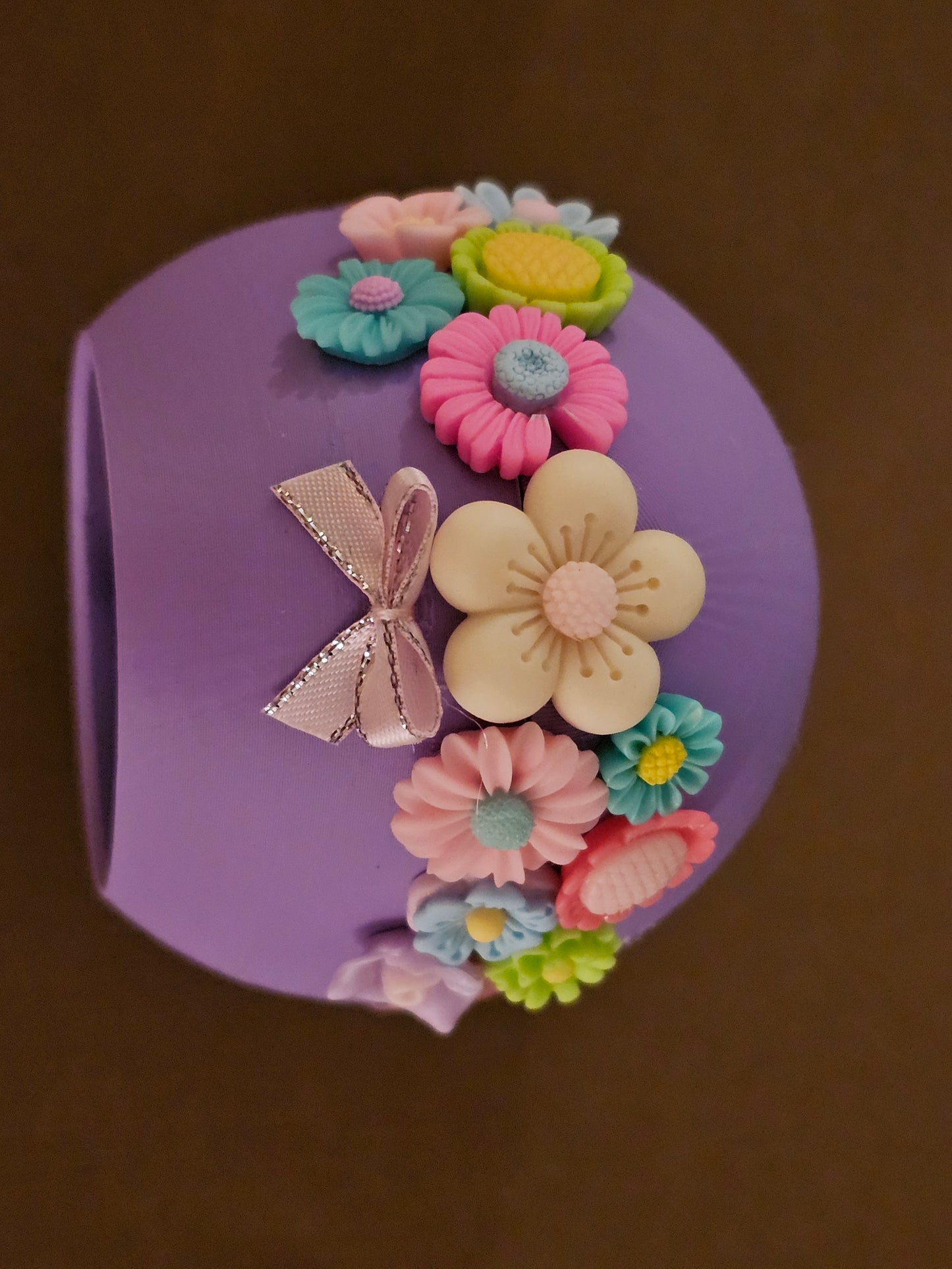 Embellished Egg Shadow Box - Purple