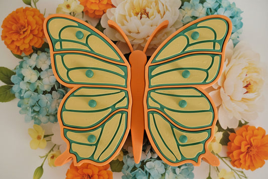 Jewelry Box - Butterfly (Orange/Green/Yellow)
