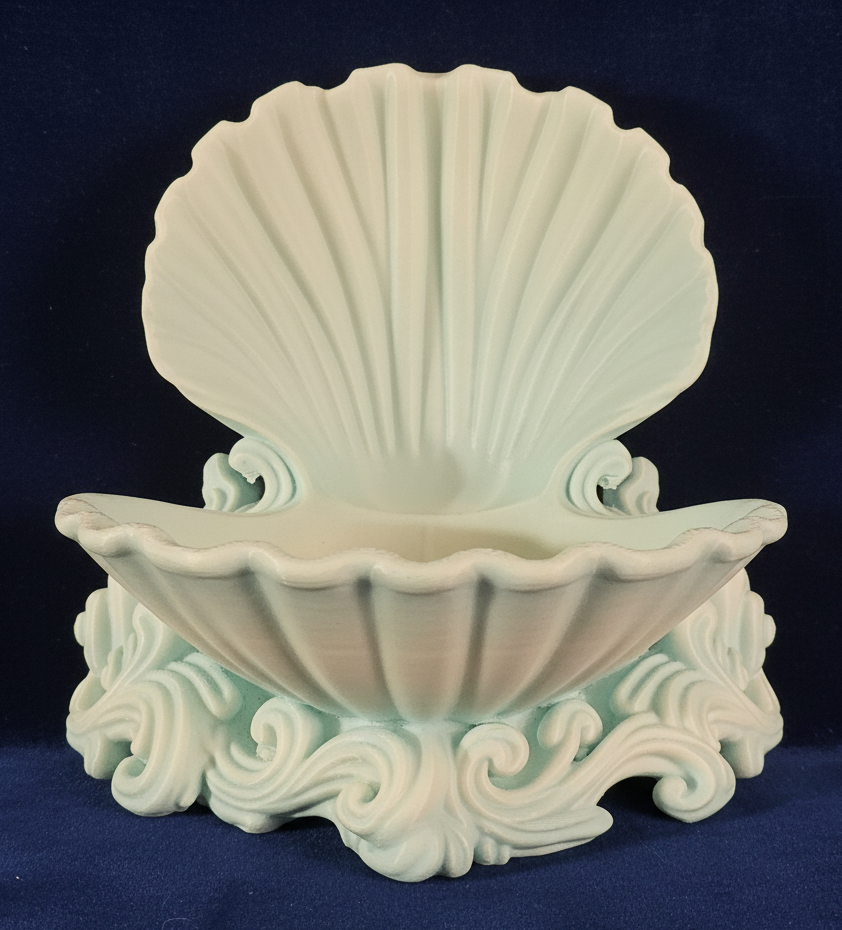 Seashell - Home Decor/Jewelry Holder (Open Clamshell #9)