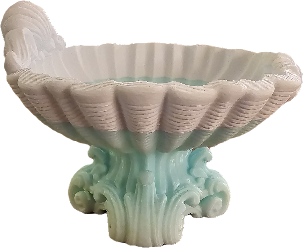 Seashell - Home Decor/Jewelry Holder (Ornate Pedestal #5)