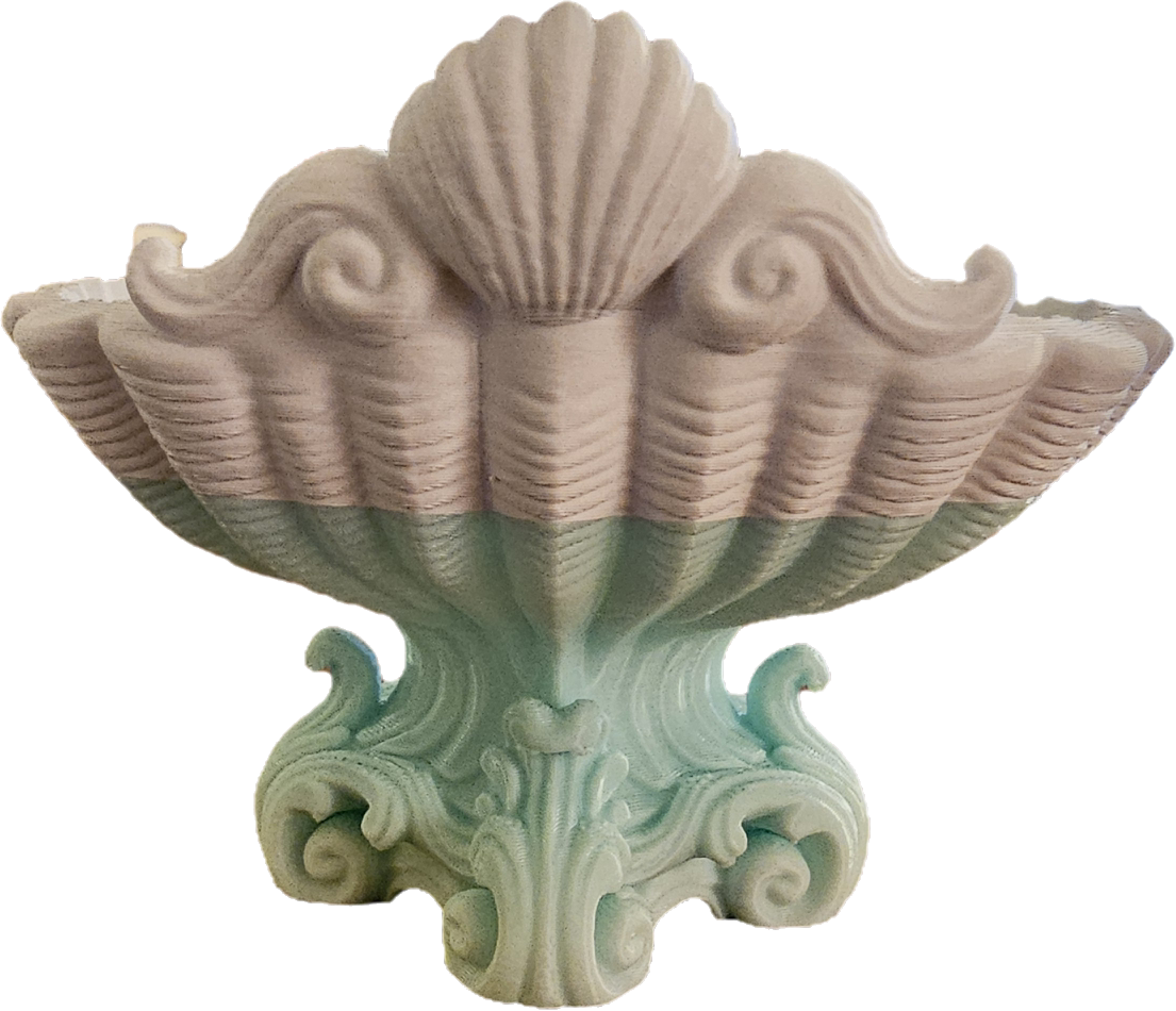 Seashell - Home Decor/Jewelry Holder (Ornate Pedestal #5)