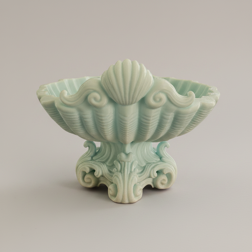 Seashell - Home Decor/Jewelry Holder (Ornate Pedestal #5)