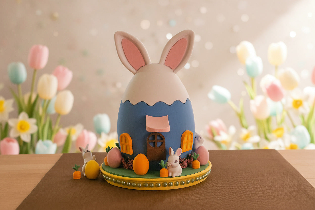 Easter Egg House Candy Dish