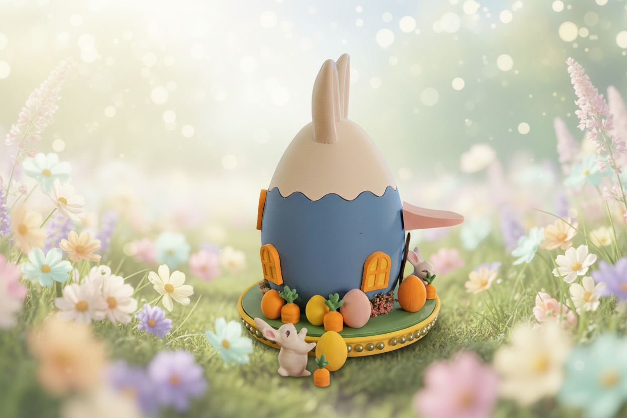 Easter Egg House Candy Dish