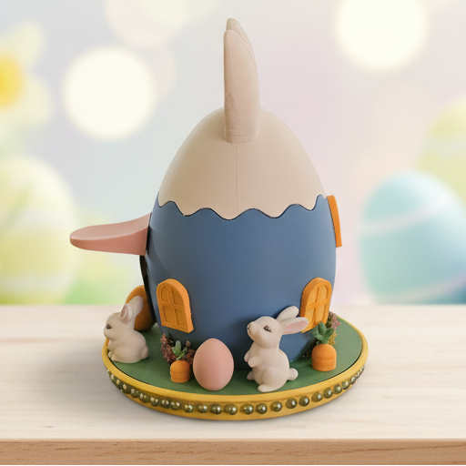 Easter Egg House Candy Dish