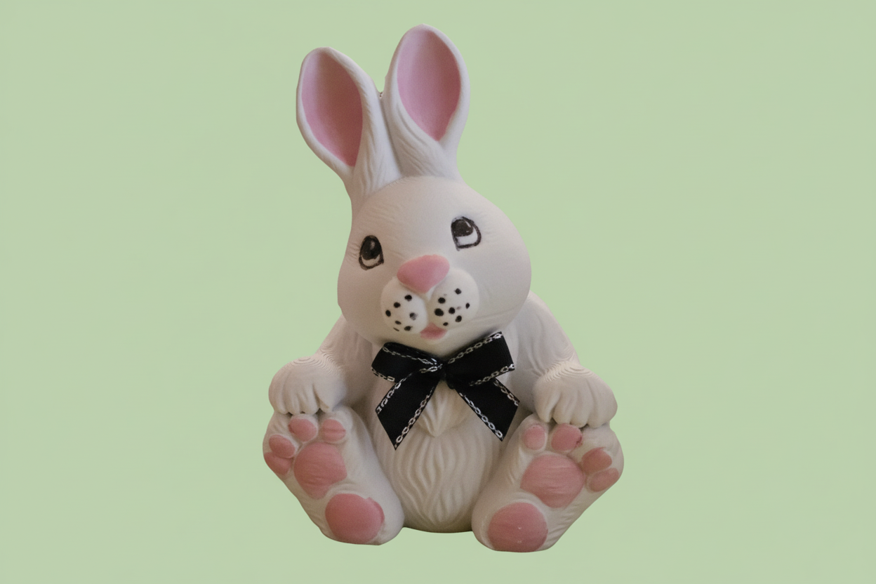 Easter Bunny Couple with Eggs