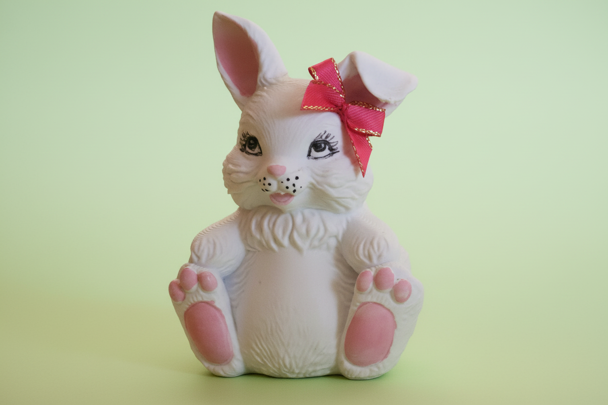 Easter Bunny Couple with Eggs