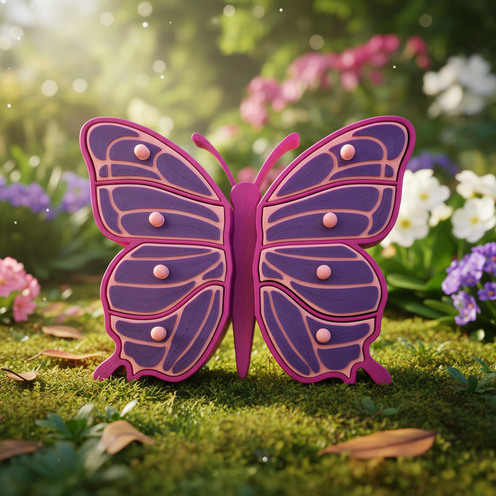 Jewelry Box - Butterfly (Dark Pink/Purple/Pink)
