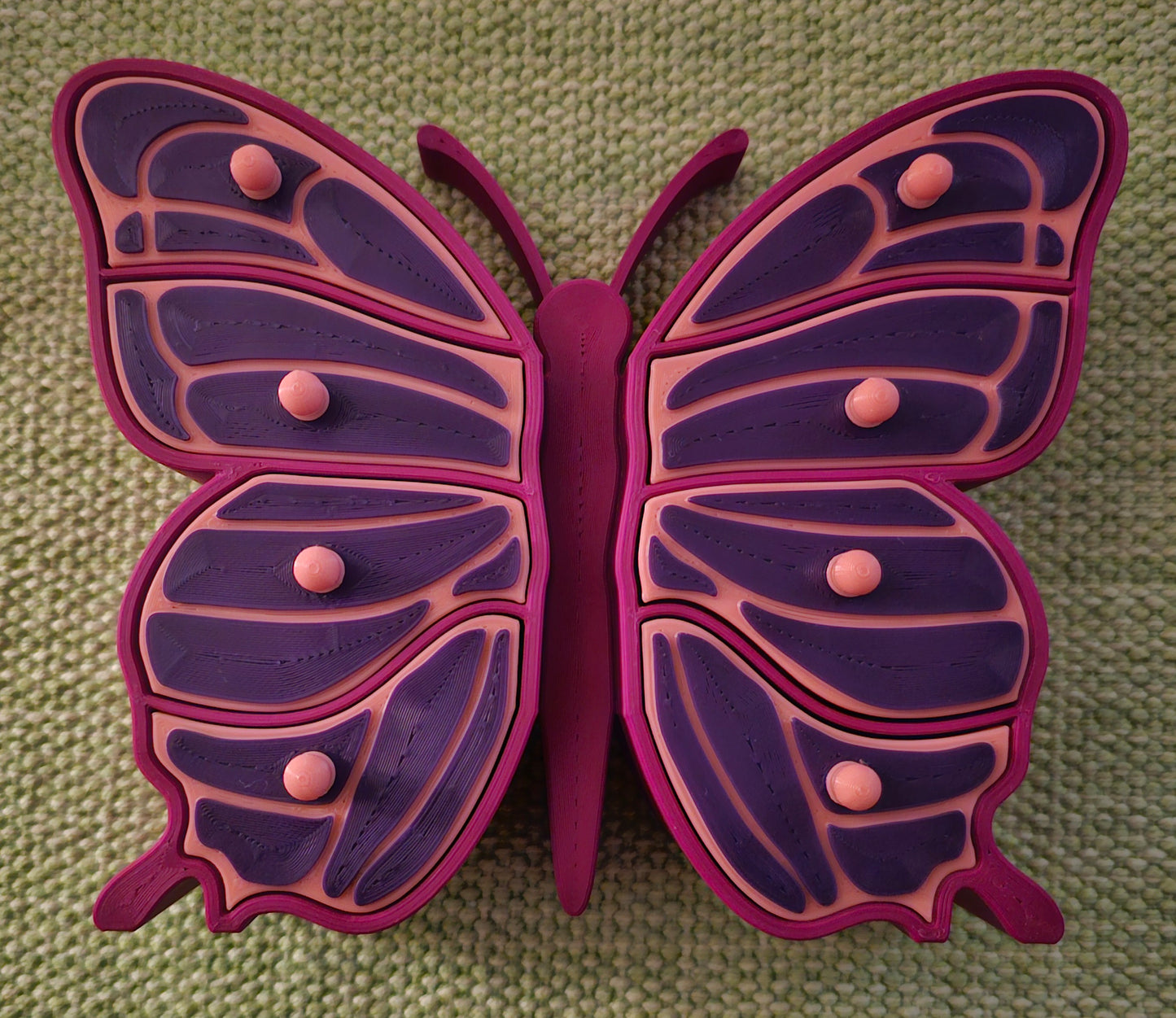 Jewelry Box - Butterfly (Dark Pink/Purple/Pink)