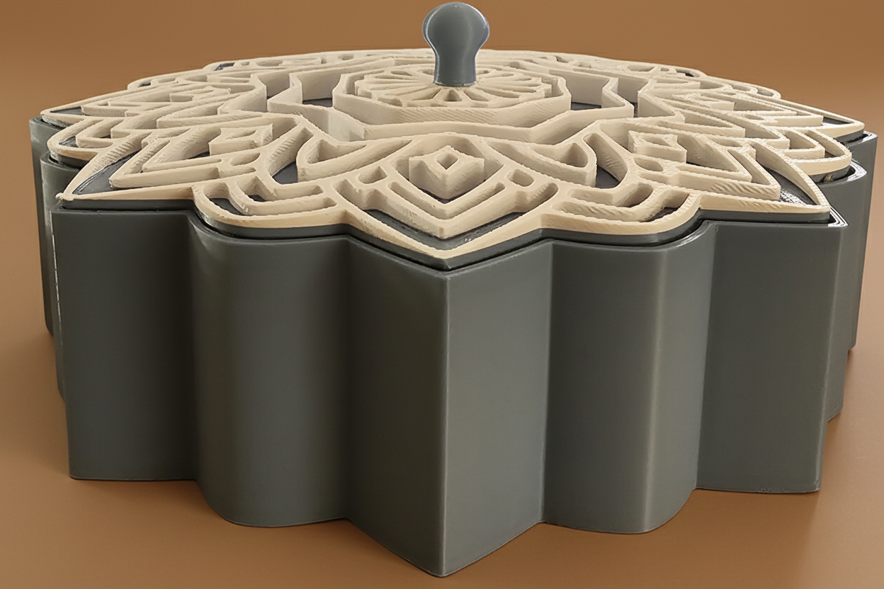 Mandala Jewlery/Gift Box Set - Blue with White Accents