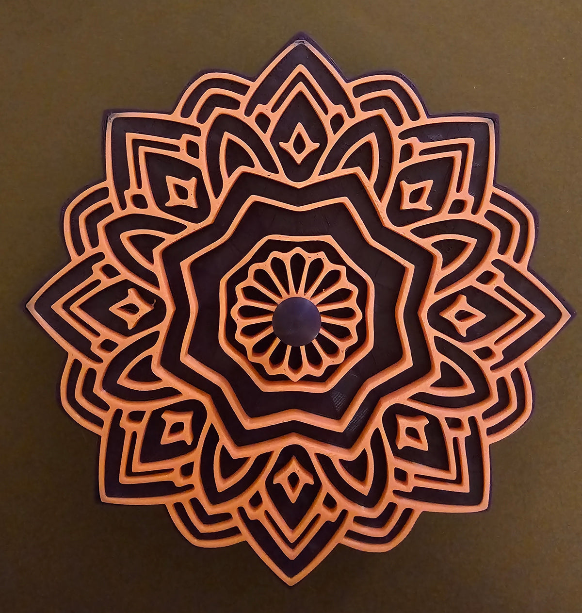 Mandala Jewelry/Gift Box - Deep Purple Box with Bright Pink Accents