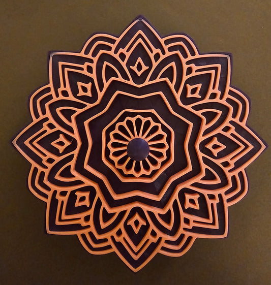 Mandala Jewelry/Gift Box - Deep Purple Box with Bright Pink Accents