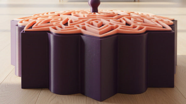 Mandala Jewelry/Gift Box - Deep Purple Box with Bright Pink Accents