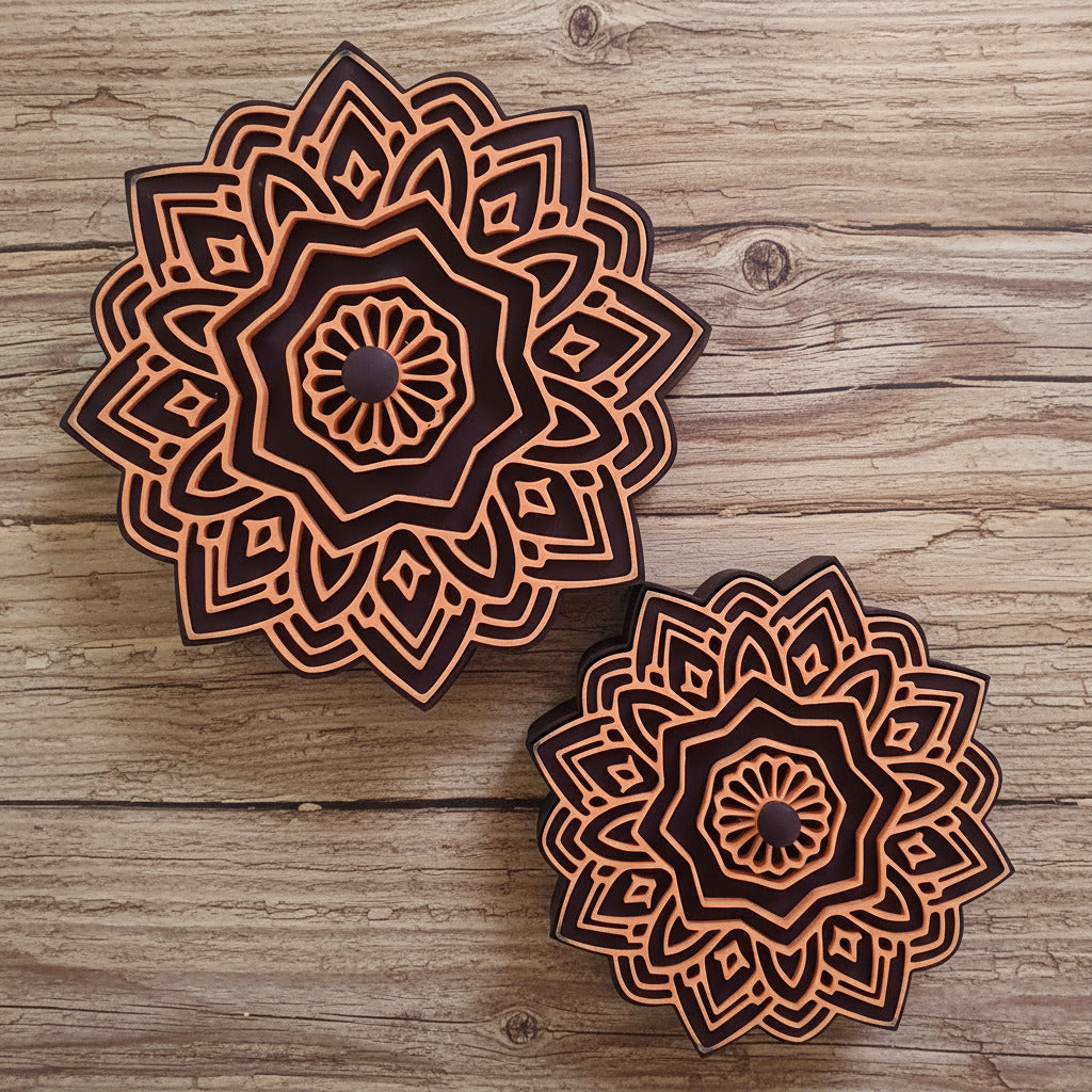 Mandala Jewlery/Gift Box Set - Deep Purple with Bright Pink Accents